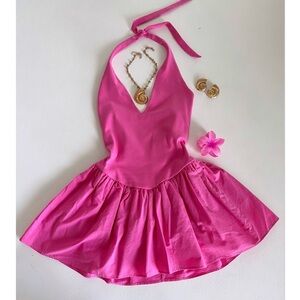 Zara Fuchsia Backless Dress